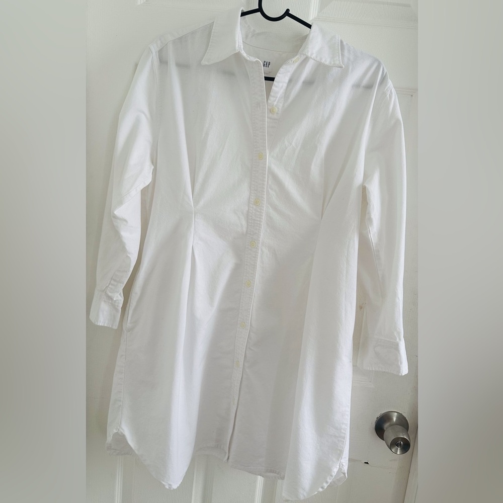 GAP Elegant White Shirt Dress